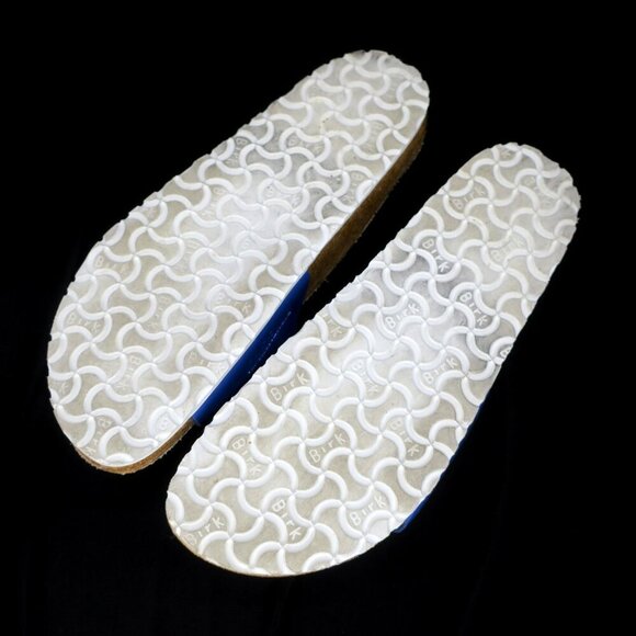 Birkenstock Madrid Slip-on Sandals Patent Blue Single Strap Women's 41 L10 - Picture 5 of 6